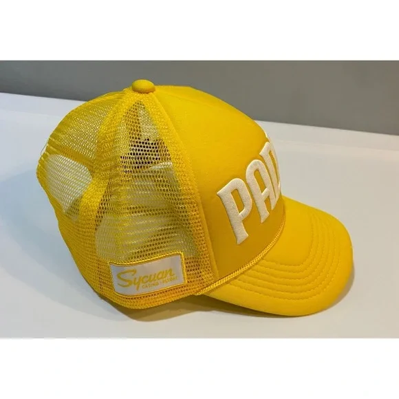 San Diego Padres Melon Wear Yellow Trucker Hat Sycuan Casino Snapback Cap - Picture 3 of 9